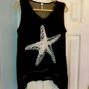 Lulu-B tank top with starfish design.  Great top